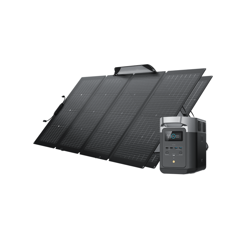 Carregue imagem no visualizador da galeriaEcoFlow DELTA 2 + 220W Portable Solar Panel