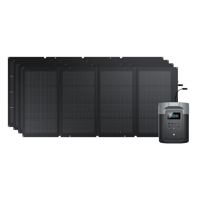 Carregue imagem no visualizador da galeriaEcoFlow DELTA 2 MAX + 220W Portable Solar Panel 4