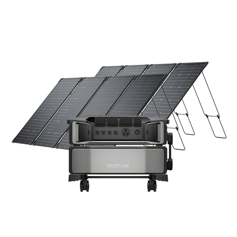 Load image into Gallery viewer, EcoFlow US Solar Panels DELTA PRO Ultra + 125W x 4 Bifacial Modular Solar Panel x 2 sets EcoFlow 125W Bifacial Modular Solar Panel (500W, 4-piece kit)