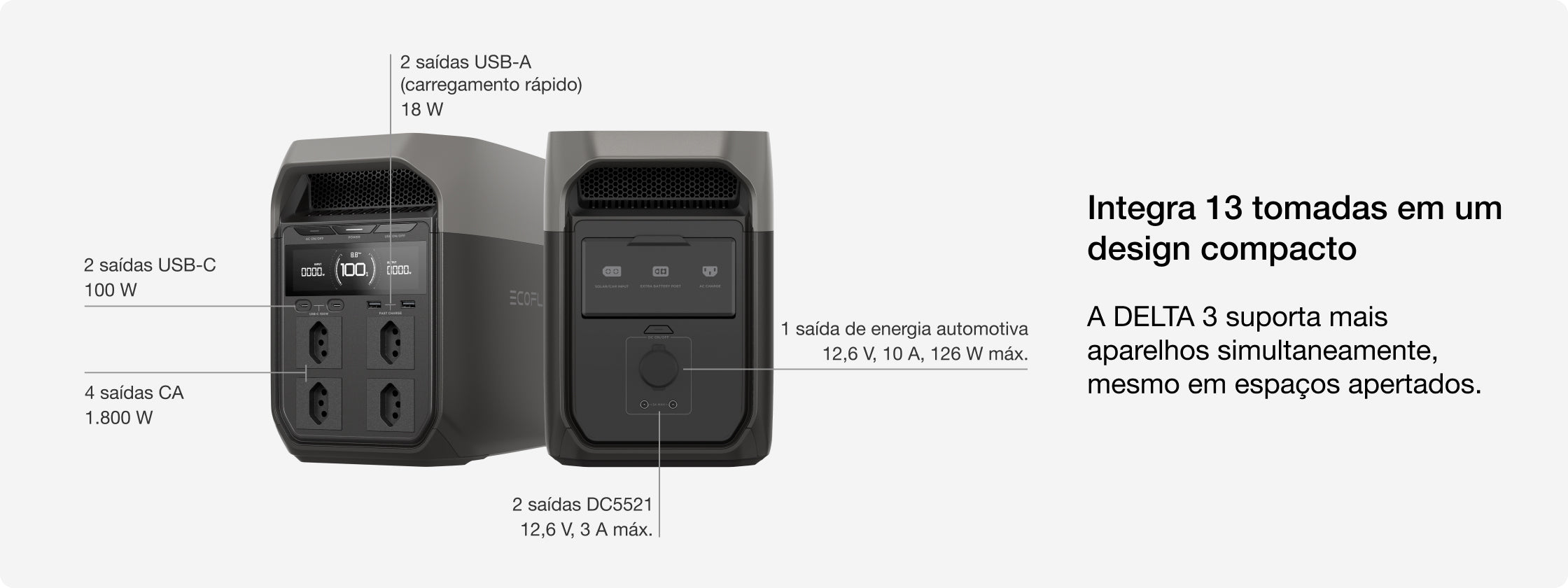 Com design compacto e portátil, cabe perfeitamente em qualquer espaço.