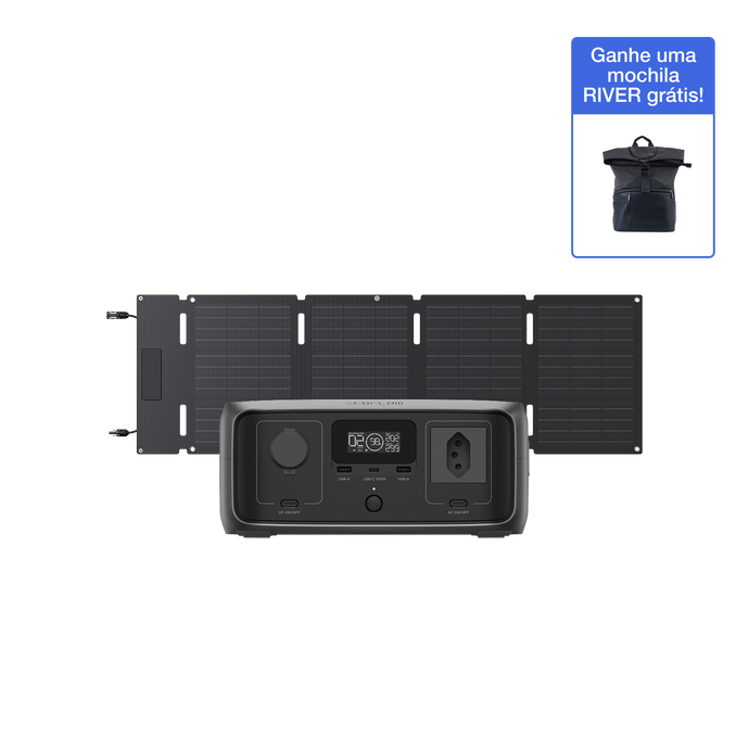 Gerador Solar EcoFlow RIVER 3 (PV45W)