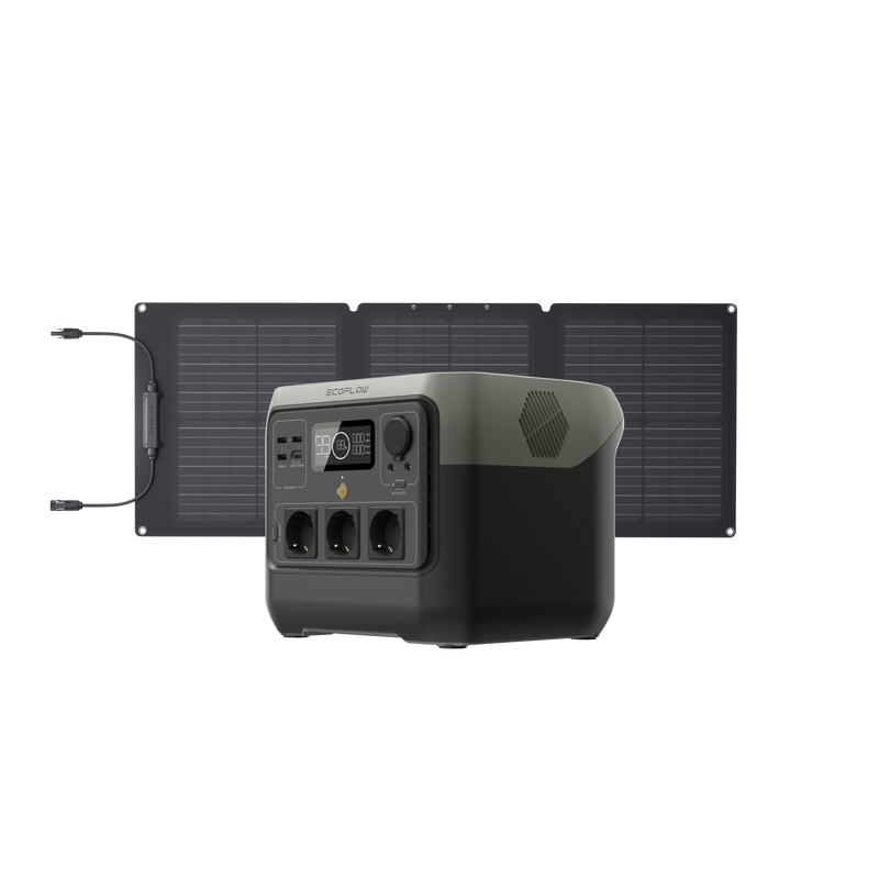 Gerador solar portátil EcoFlow RIVER 2 Pro em uso externo