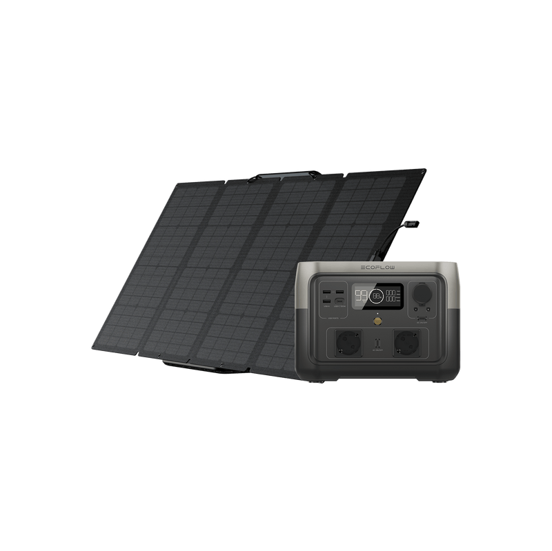 Carregue imagem no visualizador da galeriaEcoFlow RIVER 2 Max Portable Power Station RIVER 2 Max + 160W Portable Solar Panel
