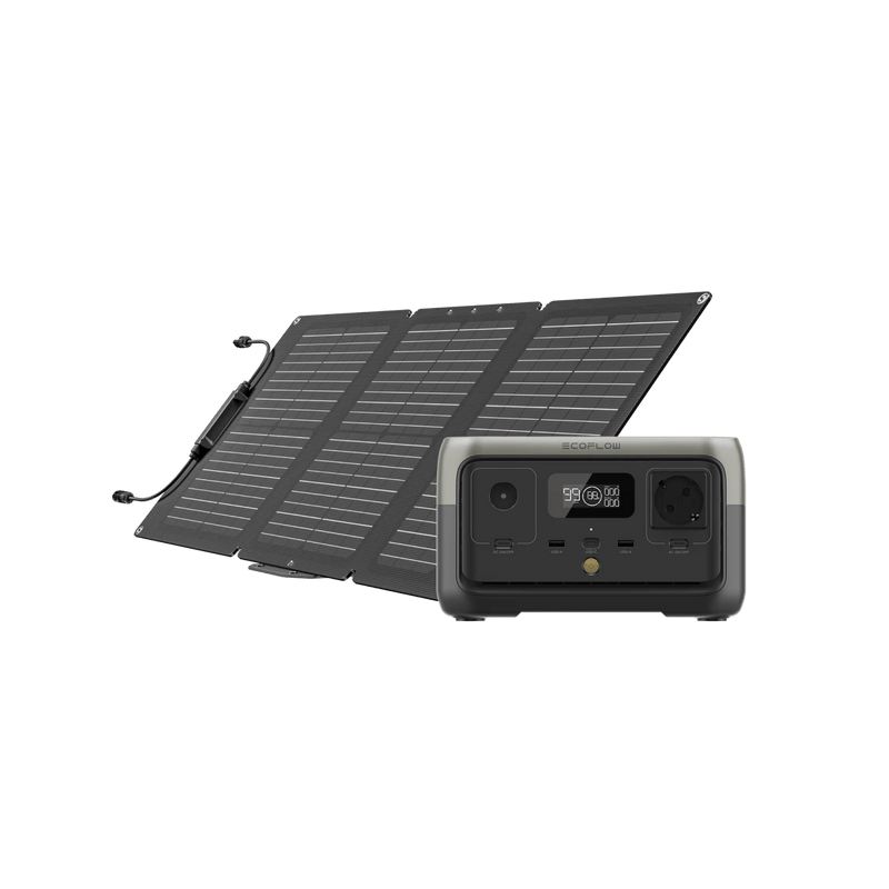 Carregue imagem no visualizador da galeriaEcoFlow RIVER 2 Portable Power Station RIVER 2 + 60W Portable Solar Panel
